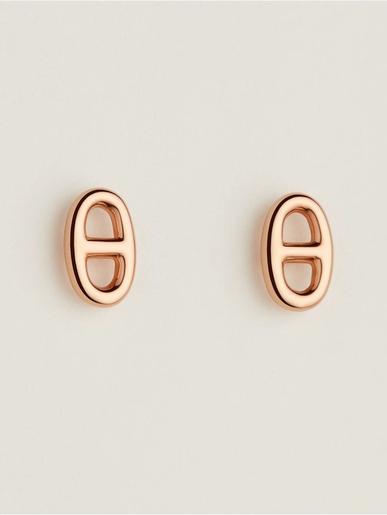 Hermes Jewelry - Hermes Chaine d'ancre earrings, very small model Rose gold